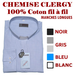 Chemise clergy coton fil à...