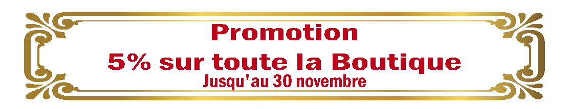 Promotion de 5% jusqu'au 30 novembre